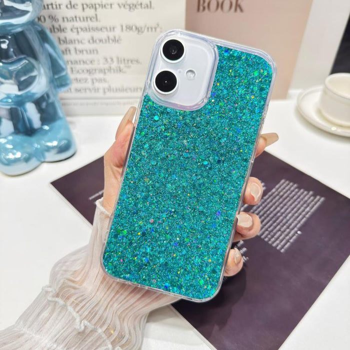 Funda para teléfono de TPU con lentejuelas brillantes y resina epoxi, For iPhone 17 Pro Max, For iPhone 17 Pro, For iPhone 17, For iPhone Air