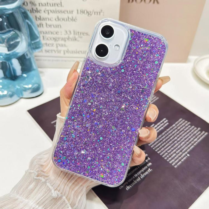 Funda para teléfono de TPU con lentejuelas brillantes y resina epoxi, For iPhone 17 Pro Max, For iPhone 17 Pro, For iPhone 17, For iPhone Air