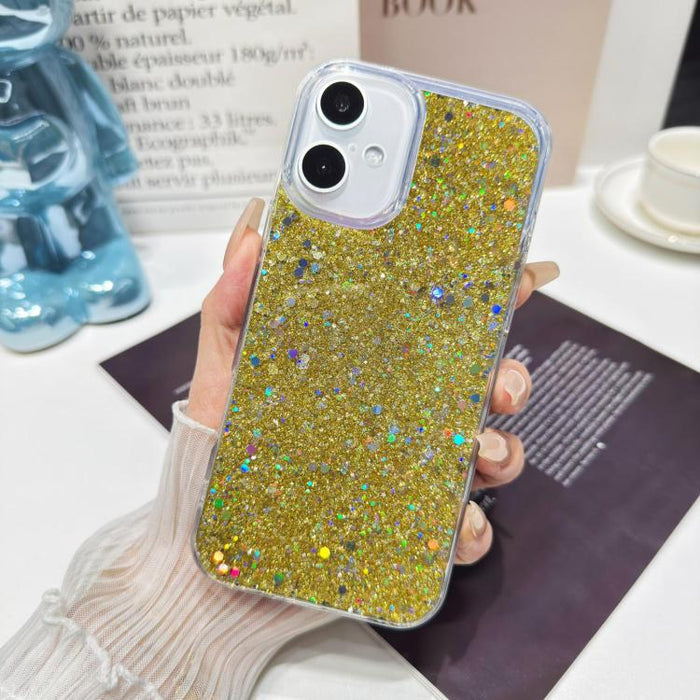 Funda para teléfono de TPU con lentejuelas brillantes y resina epoxi, For iPhone 17 Pro Max, For iPhone 17 Pro, For iPhone 17, For iPhone Air