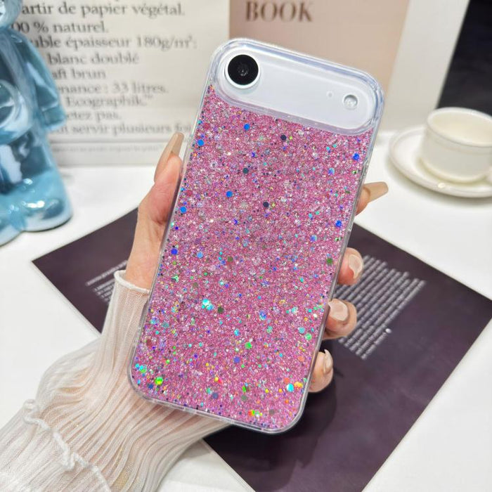 Funda para teléfono de TPU con lentejuelas brillantes y resina epoxi, For iPhone 17 Pro Max, For iPhone 17 Pro, For iPhone 17, For iPhone Air