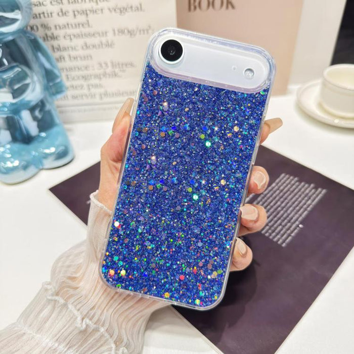 Funda para teléfono de TPU con lentejuelas brillantes y resina epoxi, For iPhone 17 Pro Max, For iPhone 17 Pro, For iPhone 17, For iPhone Air
