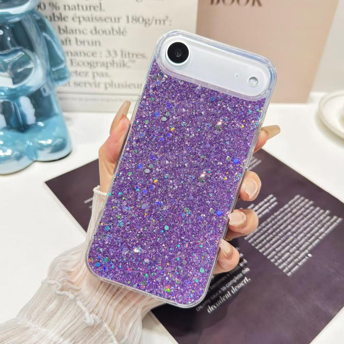 Funda para teléfono de TPU con lentejuelas brillantes y resina epoxi, For iPhone 17 Pro Max, For iPhone 17 Pro, For iPhone 17, For iPhone Air