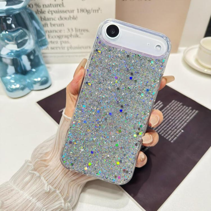 Funda para teléfono de TPU con lentejuelas brillantes y resina epoxi, For iPhone 17 Pro Max, For iPhone 17 Pro, For iPhone 17, For iPhone Air