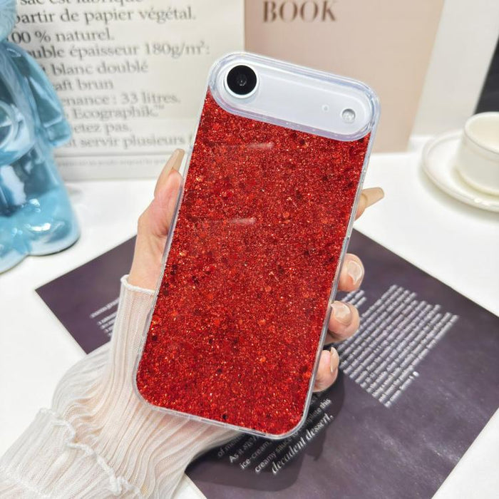 Funda para teléfono de TPU con lentejuelas brillantes y resina epoxi, For iPhone 17 Pro Max, For iPhone 17 Pro, For iPhone 17, For iPhone Air
