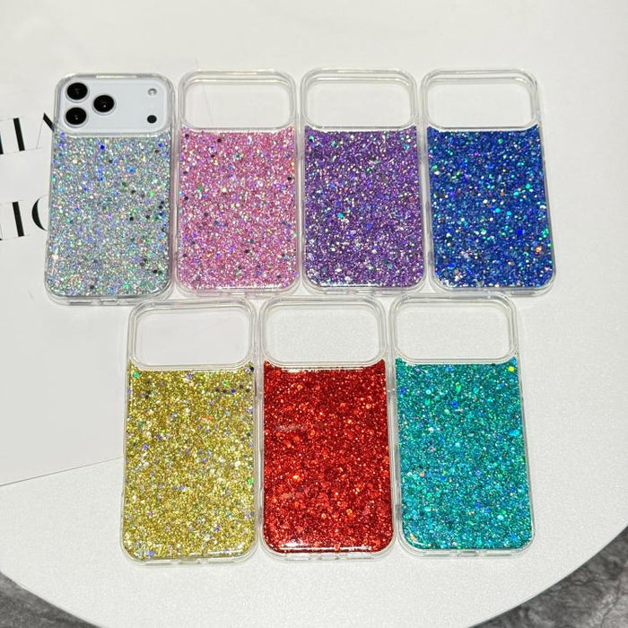 Funda para teléfono de TPU con lentejuelas brillantes y resina epoxi, For iPhone 17 Pro Max, For iPhone 17 Pro, For iPhone 17, For iPhone Air