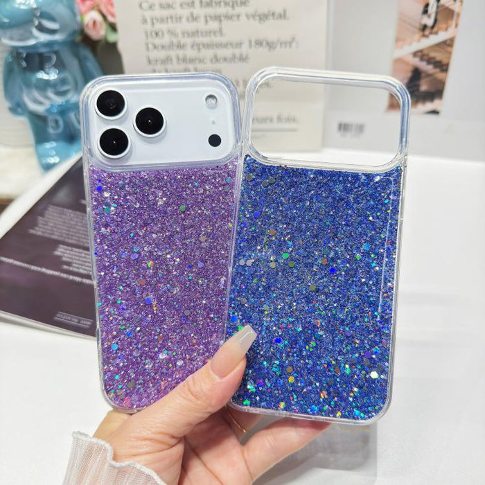 Funda para teléfono de TPU con lentejuelas brillantes y resina epoxi, For iPhone 17 Pro Max, For iPhone 17 Pro, For iPhone 17, For iPhone Air