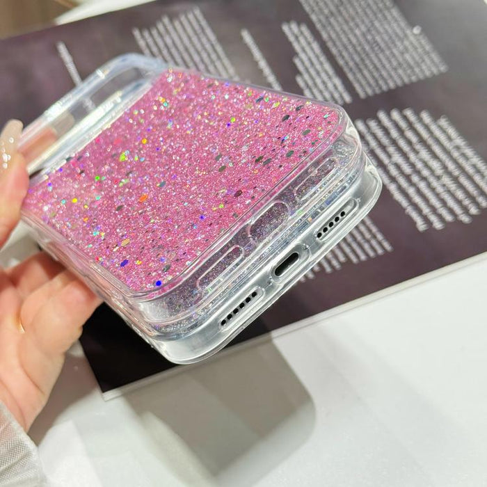 Funda para teléfono de TPU con lentejuelas brillantes y resina epoxi, For iPhone 17 Pro Max, For iPhone 17 Pro, For iPhone 17, For iPhone Air