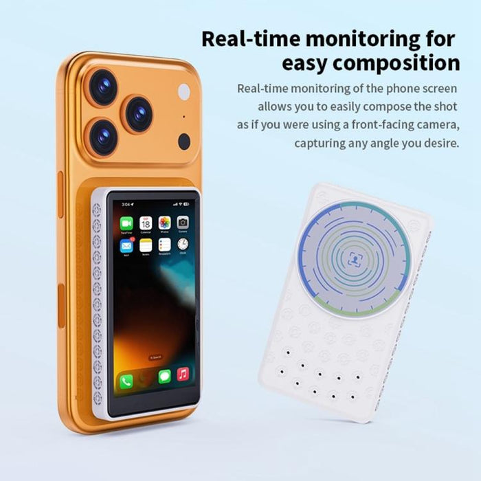 TP01 Pantalla magnética para selfies con cámara para teléfono, pantalla táctil de 4,02 pulgadas