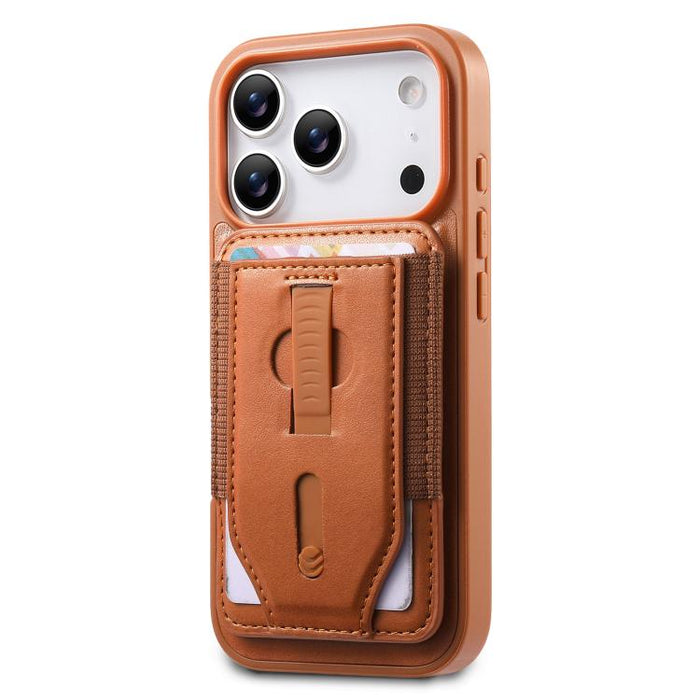 Funda para teléfono CaseNeo Retro con pulsera elástica y tarjetero magnético., For iPhone 17