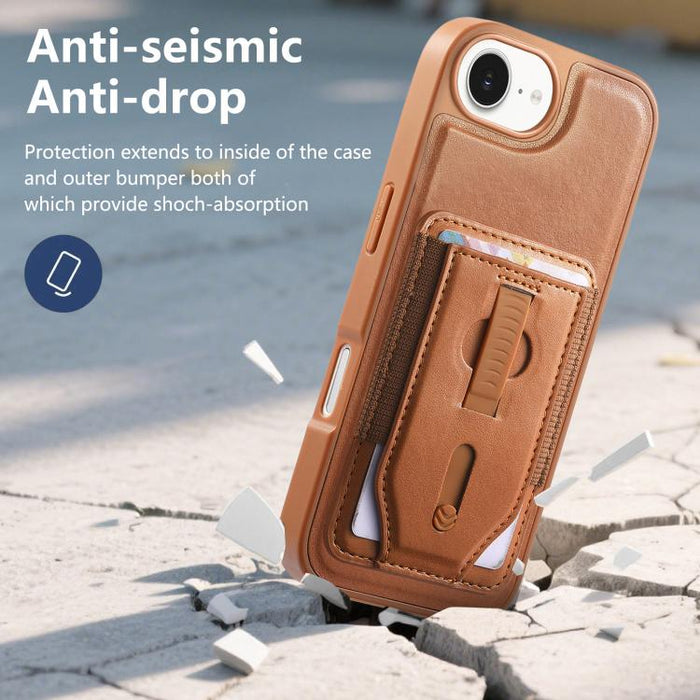 Funda para teléfono CaseNeo Retro con pulsera elástica y tarjetero magnético., For iPhone 17