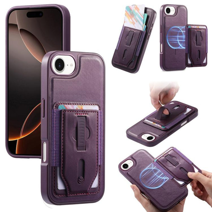 Funda para teléfono CaseNeo Retro con pulsera elástica y tarjetero magnético., For iPhone 17