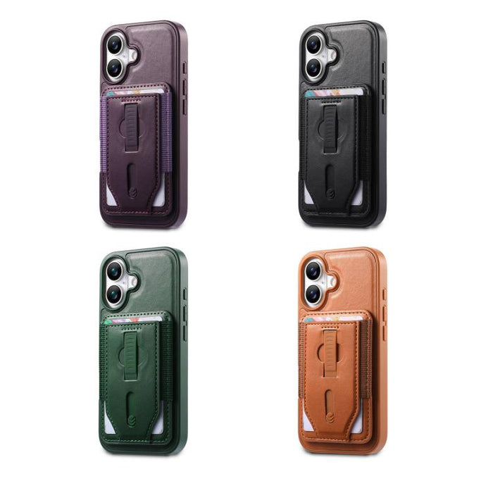 Funda para teléfono CaseNeo Retro con pulsera elástica y tarjetero magnético., For iPhone 17