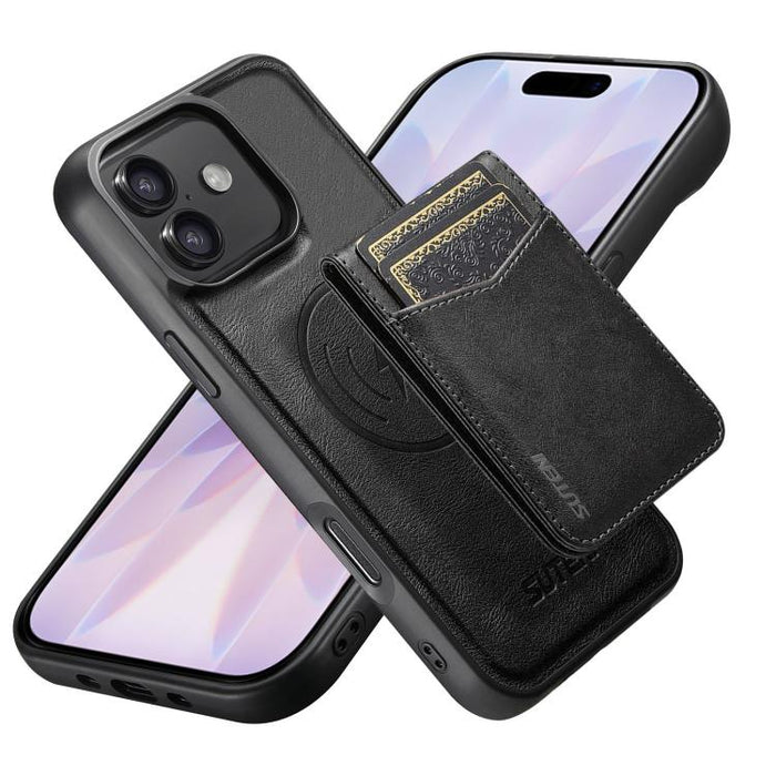 Funda para teléfono Suteni G5S5 2 en 1 con abrebotellas magnético desmontable, tarjetero y parte trasera de piel de vaca., For iPhone 17 Pro Max, For iPhone 17 Pro, For iPhone 17, For iPhone Air, For iPhone 16 Pro Max, For iPhone 16 Pro                ...