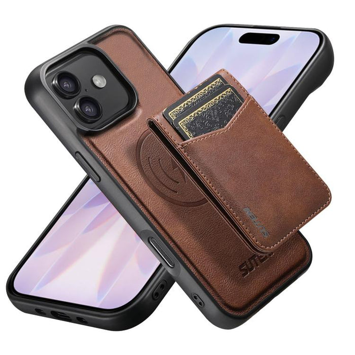 Funda para teléfono Suteni G5S5 2 en 1 con abrebotellas magnético desmontable, tarjetero y parte trasera de piel de vaca., For iPhone 17 Pro Max, For iPhone 17 Pro, For iPhone 17, For iPhone Air, For iPhone 16 Pro Max, For iPhone 16 Pro                ...