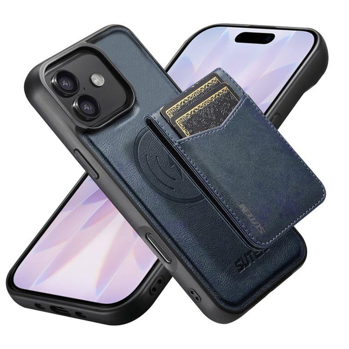 Funda para teléfono Suteni G5S5 2 en 1 con abrebotellas magnético desmontable, tarjetero y parte trasera de piel de vaca., For iPhone 17 Pro Max, For iPhone 17 Pro, For iPhone 17, For iPhone Air, For iPhone 16 Pro Max, For iPhone 16 Pro                ...