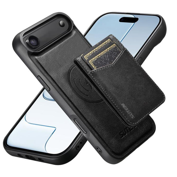 Funda para teléfono Suteni G5S5 2 en 1 con abrebotellas magnético desmontable, tarjetero y parte trasera de piel de vaca., For iPhone 17 Pro Max, For iPhone 17 Pro, For iPhone 17, For iPhone Air, For iPhone 16 Pro Max, For iPhone 16 Pro                ...