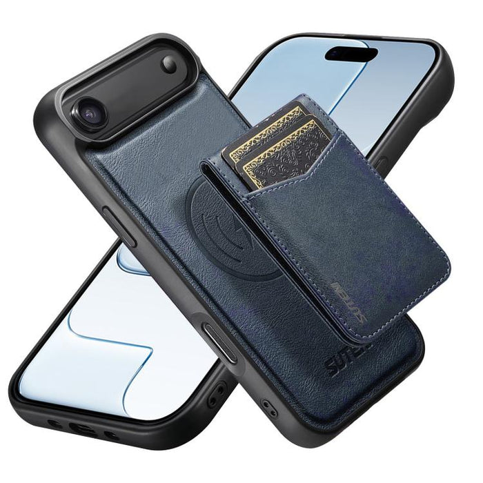 Funda para teléfono Suteni G5S5 2 en 1 con abrebotellas magnético desmontable, tarjetero y parte trasera de piel de vaca., For iPhone 17 Pro Max, For iPhone 17 Pro, For iPhone 17, For iPhone Air, For iPhone 16 Pro Max, For iPhone 16 Pro                ...