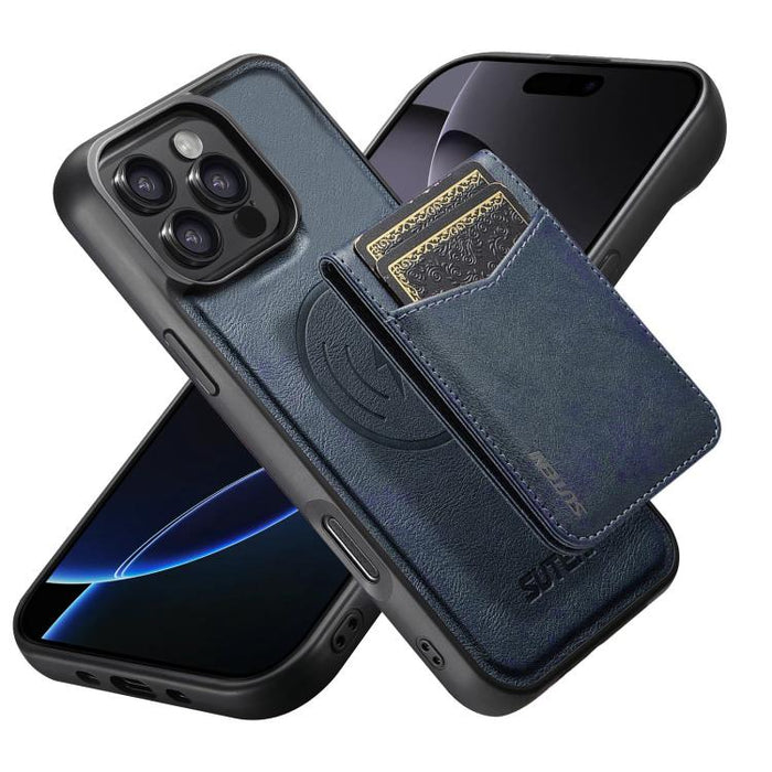 Funda para teléfono Suteni G5S5 2 en 1 con abrebotellas magnético desmontable, tarjetero y parte trasera de piel de vaca., For iPhone 17 Pro Max, For iPhone 17 Pro, For iPhone 17, For iPhone Air, For iPhone 16 Pro Max, For iPhone 16 Pro                ...