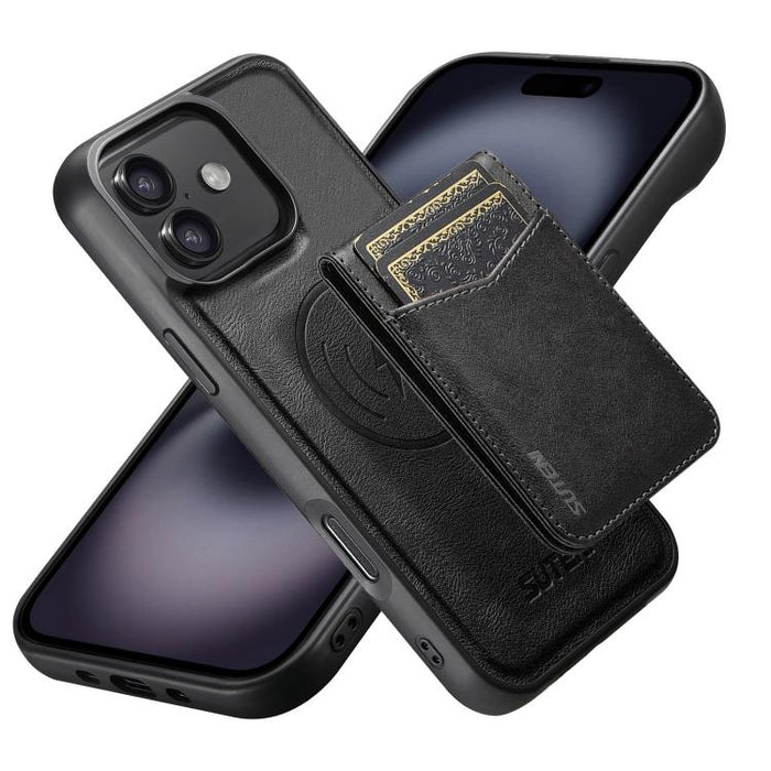 Funda para teléfono Suteni G5S5 2 en 1 con abrebotellas magnético desmontable, tarjetero y parte trasera de piel de vaca., For iPhone 17 Pro Max, For iPhone 17 Pro, For iPhone 17, For iPhone Air, For iPhone 16 Pro Max, For iPhone 16 Pro                ...