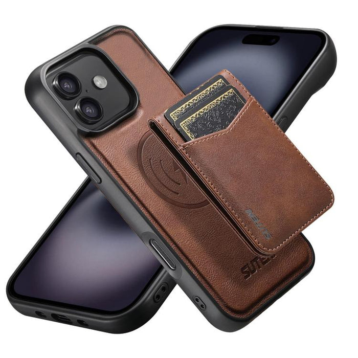 Funda para teléfono Suteni G5S5 2 en 1 con abrebotellas magnético desmontable, tarjetero y parte trasera de piel de vaca., For iPhone 17 Pro Max, For iPhone 17 Pro, For iPhone 17, For iPhone Air, For iPhone 16 Pro Max, For iPhone 16 Pro                ...