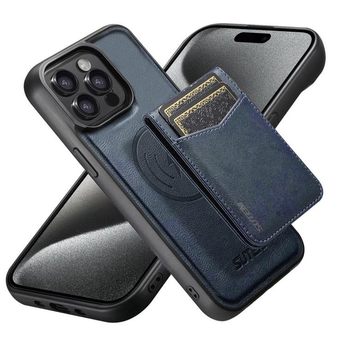 Funda para teléfono Suteni G5S5 2 en 1 con abrebotellas magnético desmontable, tarjetero y parte trasera de piel de vaca., For iPhone 17 Pro Max, For iPhone 17 Pro, For iPhone 17, For iPhone Air, For iPhone 16 Pro Max, For iPhone 16 Pro                ...