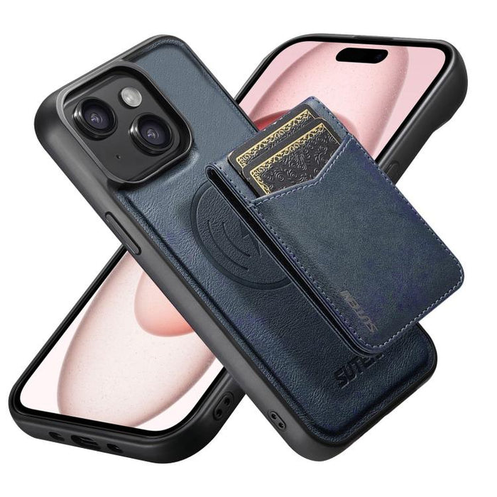 Funda para teléfono Suteni G5S5 2 en 1 con abrebotellas magnético desmontable, tarjetero y parte trasera de piel de vaca., For iPhone 17 Pro Max, For iPhone 17 Pro, For iPhone 17, For iPhone Air, For iPhone 16 Pro Max, For iPhone 16 Pro                ...