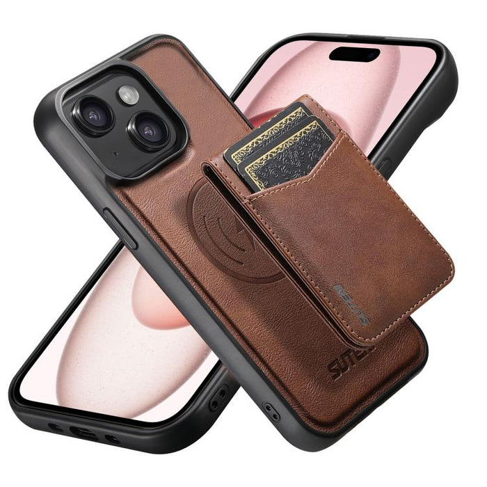 Funda para teléfono Suteni G5S5 2 en 1 con abrebotellas magnético desmontable, tarjetero y parte trasera de piel de vaca., For iPhone 17 Pro Max, For iPhone 17 Pro, For iPhone 17, For iPhone Air, For iPhone 16 Pro Max, For iPhone 16 Pro                ...