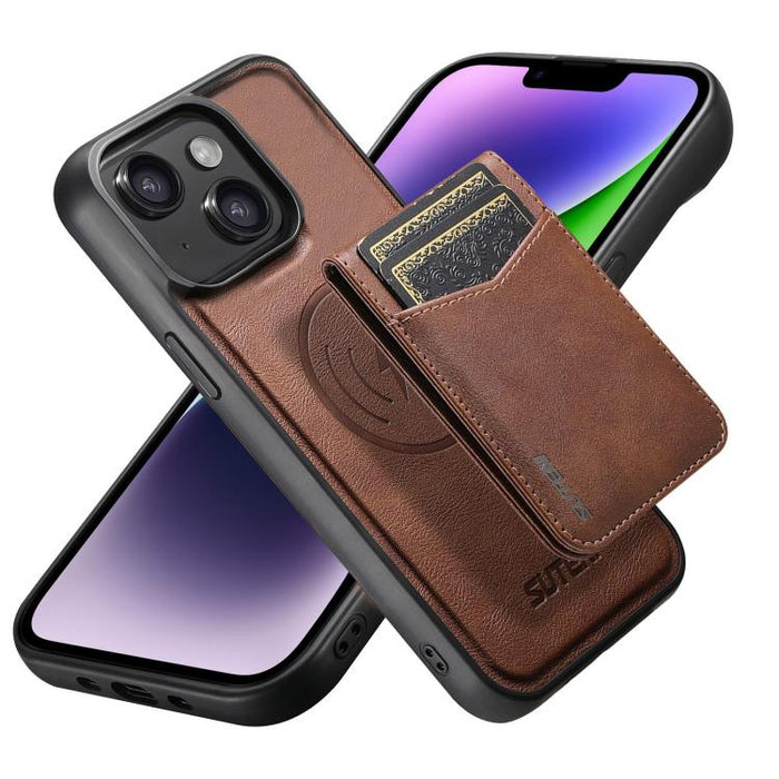 Funda para teléfono Suteni G5S5 2 en 1 con abrebotellas magnético desmontable, tarjetero y parte trasera de piel de vaca., For iPhone 17 Pro Max, For iPhone 17 Pro, For iPhone 17, For iPhone Air, For iPhone 16 Pro Max, For iPhone 16 Pro                ...