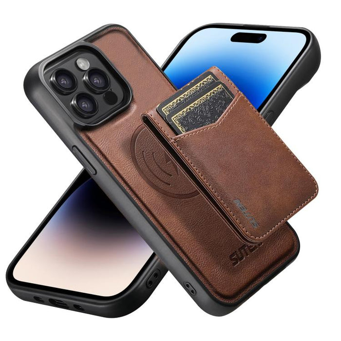 Funda para teléfono Suteni G5S5 2 en 1 con abrebotellas magnético desmontable, tarjetero y parte trasera de piel de vaca., For iPhone 17 Pro Max, For iPhone 17 Pro, For iPhone 17, For iPhone Air, For iPhone 16 Pro Max, For iPhone 16 Pro                ...
