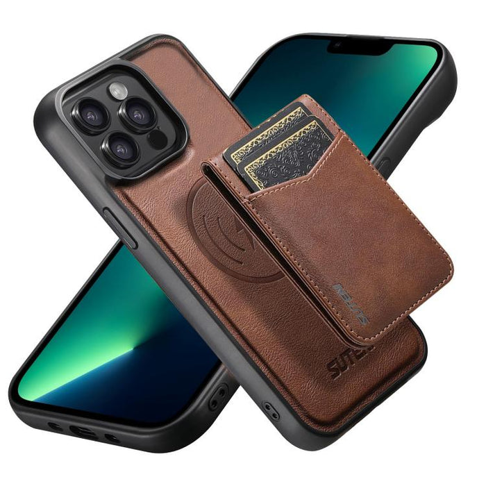 Funda para teléfono Suteni G5S5 2 en 1 con abrebotellas magnético desmontable, tarjetero y parte trasera de piel de vaca., For iPhone 17 Pro Max, For iPhone 17 Pro, For iPhone 17, For iPhone Air, For iPhone 16 Pro Max, For iPhone 16 Pro                ...