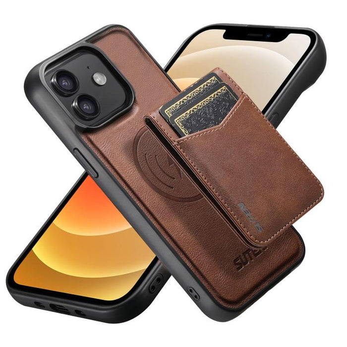 Funda para teléfono Suteni G5S5 2 en 1 con abrebotellas magnético desmontable, tarjetero y parte trasera de piel de vaca., For iPhone 17 Pro Max, For iPhone 17 Pro, For iPhone 17, For iPhone Air, For iPhone 16 Pro Max, For iPhone 16 Pro                ...