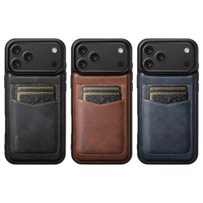 Funda para teléfono Suteni G5S5 2 en 1 con abrebotellas magnético desmontable, tarjetero y parte trasera de piel de vaca., For iPhone 17 Pro Max, For iPhone 17 Pro, For iPhone 17, For iPhone Air, For iPhone 16 Pro Max, For iPhone 16 Pro                ...