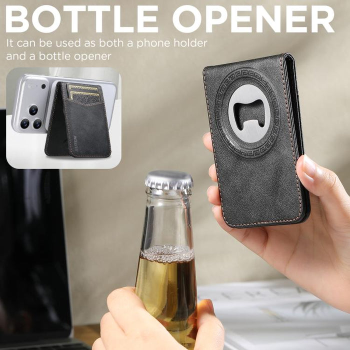 Funda para teléfono Suteni Q06S5 3 en 1 con abrebotellas desmontable, tarjetero, cierre magnético superior e inferior, fabricada en piel vegana., For iPhone 17 Pro Max, For iPhone 17 Pro, For iPhone 17, For iPhone Air, For iPhone 16 Pro Max            ...