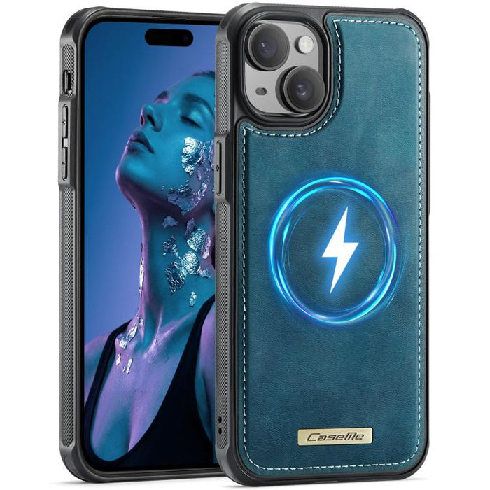 Funda trasera magnética de piel vegana para teléfono CaseMe Serie C69, For iPhone 11, For iPhone 11 Pro, For iPhone 17e /16e, For iPhone 15 Plus / 14 Plus, For iPhone 12 / 12 Pro
