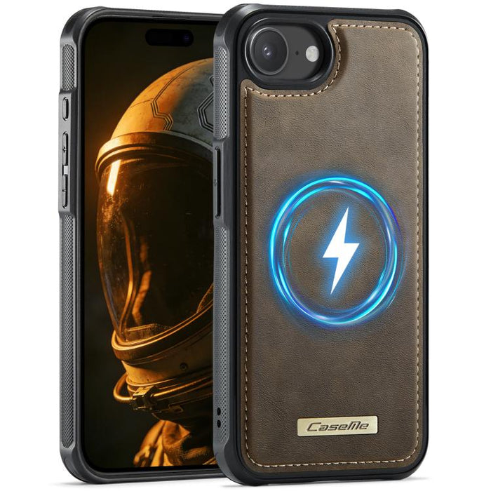 Funda trasera magnética de piel vegana para teléfono CaseMe Serie C69, For iPhone 11, For iPhone 11 Pro, For iPhone 17e /16e, For iPhone 15 Plus / 14 Plus, For iPhone 12 / 12 Pro