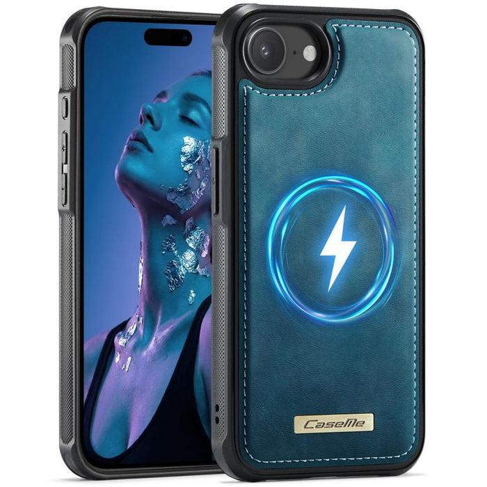 Funda trasera magnética de piel vegana para teléfono CaseMe Serie C69, For iPhone 11, For iPhone 11 Pro, For iPhone 17e /16e, For iPhone 15 Plus / 14 Plus, For iPhone 12 / 12 Pro