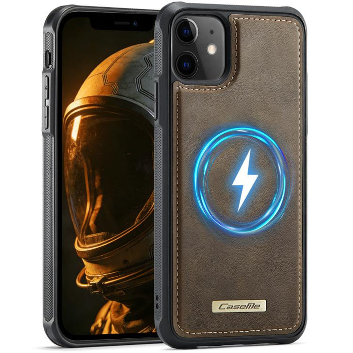 Funda trasera magnética de piel vegana para teléfono CaseMe Serie C69, For iPhone 11, For iPhone 11 Pro, For iPhone 17e /16e, For iPhone 15 Plus / 14 Plus, For iPhone 12 / 12 Pro
