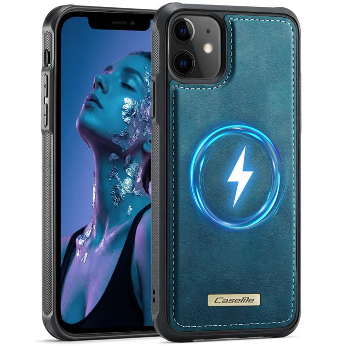 Funda trasera magnética de piel vegana para teléfono CaseMe Serie C69, For iPhone 11, For iPhone 11 Pro, For iPhone 17e /16e, For iPhone 15 Plus / 14 Plus, For iPhone 12 / 12 Pro