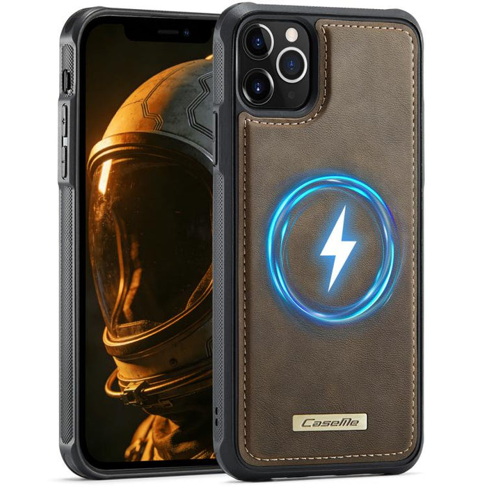 Funda trasera magnética de piel vegana para teléfono CaseMe Serie C69, For iPhone 11, For iPhone 11 Pro, For iPhone 17e /16e, For iPhone 15 Plus / 14 Plus, For iPhone 12 / 12 Pro