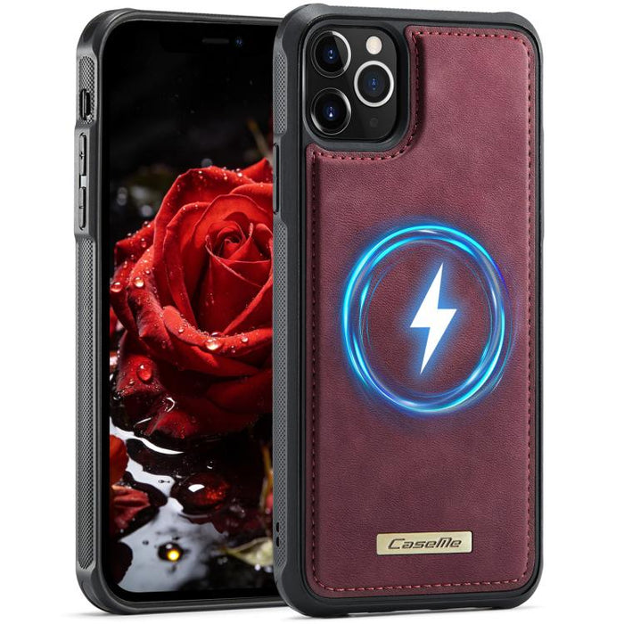 Funda trasera magnética de piel vegana para teléfono CaseMe Serie C69, For iPhone 11, For iPhone 11 Pro, For iPhone 17e /16e, For iPhone 15 Plus / 14 Plus, For iPhone 12 / 12 Pro