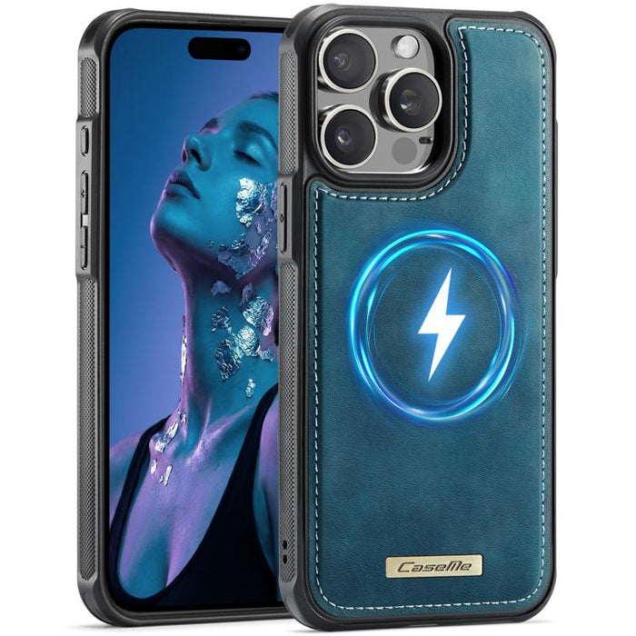 Funda trasera magnética de piel vegana para teléfono CaseMe Serie C69, For iPhone 11, For iPhone 11 Pro, For iPhone 17e /16e, For iPhone 15 Plus / 14 Plus, For iPhone 12 / 12 Pro
