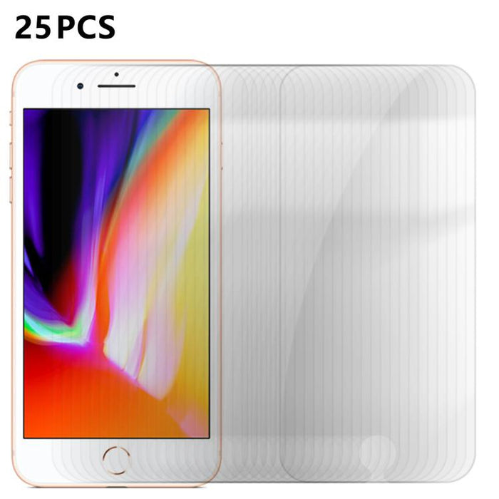 25 láminas de vidrio templado HD antihuellas de aluminio de alta calidad con protección semitransparente., For iPhone 17e / 16e, For iPhone 17 Pro Max, For iPhone 17 Pro, For iPhone 17, For iPhone Air, For iPhone 16 Pro Max, For iPhone 16 Pro          ...