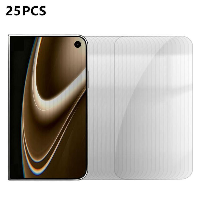 25 láminas de vidrio templado HD antihuellas de aluminio de alta calidad con protección semitransparente., For iPhone 17e / 16e, For iPhone 17 Pro Max, For iPhone 17 Pro, For iPhone 17, For iPhone Air, For iPhone 16 Pro Max, For iPhone 16 Pro          ...