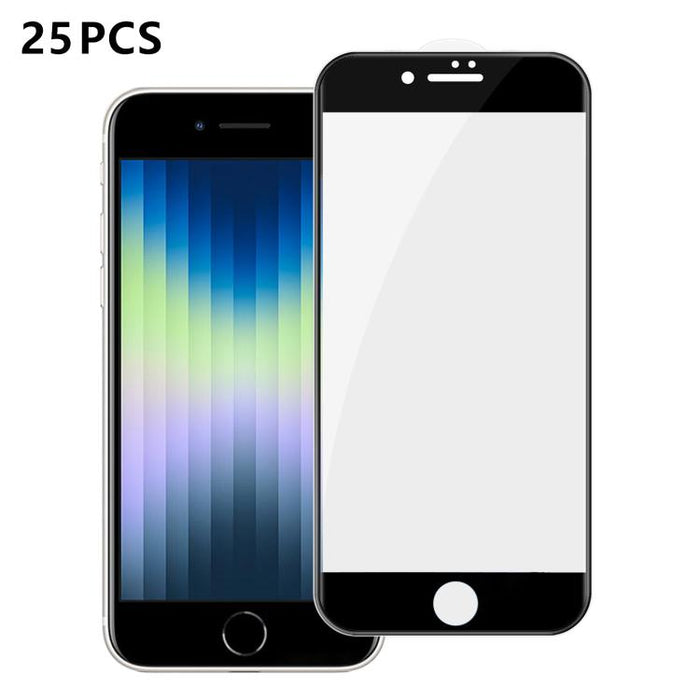 25 láminas de vidrio templado HD de alta calidad, con acabado de aluminio, cobertura total, antihuellas y serigrafía., For iPhone 17e / 16e, For iPhone 17 Pro Max, For iPhone 17 Pro, For iPhone 17, For iPhone Air, For iPhone 16 Pro Max, For iPhone 16 P...
