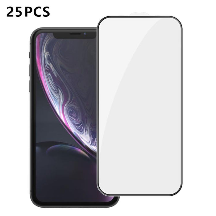 25 láminas de vidrio templado HD de alta calidad, con acabado de aluminio, cobertura total, antihuellas y serigrafía., For iPhone 17e / 16e, For iPhone 17 Pro Max, For iPhone 17 Pro, For iPhone 17, For iPhone Air, For iPhone 16 Pro Max, For iPhone 16 P...