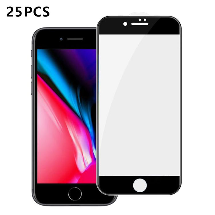 25 láminas de vidrio templado HD de alta calidad, con acabado de aluminio, cobertura total, antihuellas y serigrafía., For iPhone 17e / 16e, For iPhone 17 Pro Max, For iPhone 17 Pro, For iPhone 17, For iPhone Air, For iPhone 16 Pro Max, For iPhone 16 P...