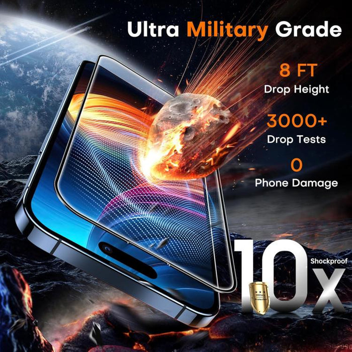 25 láminas de vidrio templado HD de alta calidad, con acabado de aluminio, cobertura total, antihuellas y serigrafía., For iPhone 17e / 16e, For iPhone 17 Pro Max, For iPhone 17 Pro, For iPhone 17, For iPhone Air, For iPhone 16 Pro Max, For iPhone 16 P...