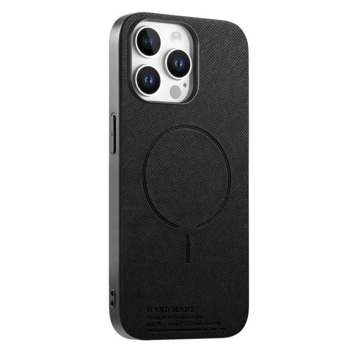 Funda para teléfono con cubierta trasera magnética de PU de tela, For iPhone 13 Pro Max, For iPhone 13 Pro, For iPhone 13, For iPhone 12 Pro Max, For iPhone 12 / 12 Pro