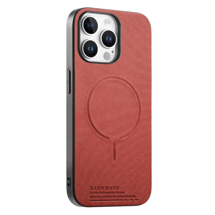 Funda para teléfono con cubierta trasera magnética de PU de tela, For iPhone 13 Pro Max, For iPhone 13 Pro, For iPhone 13, For iPhone 12 Pro Max, For iPhone 12 / 12 Pro