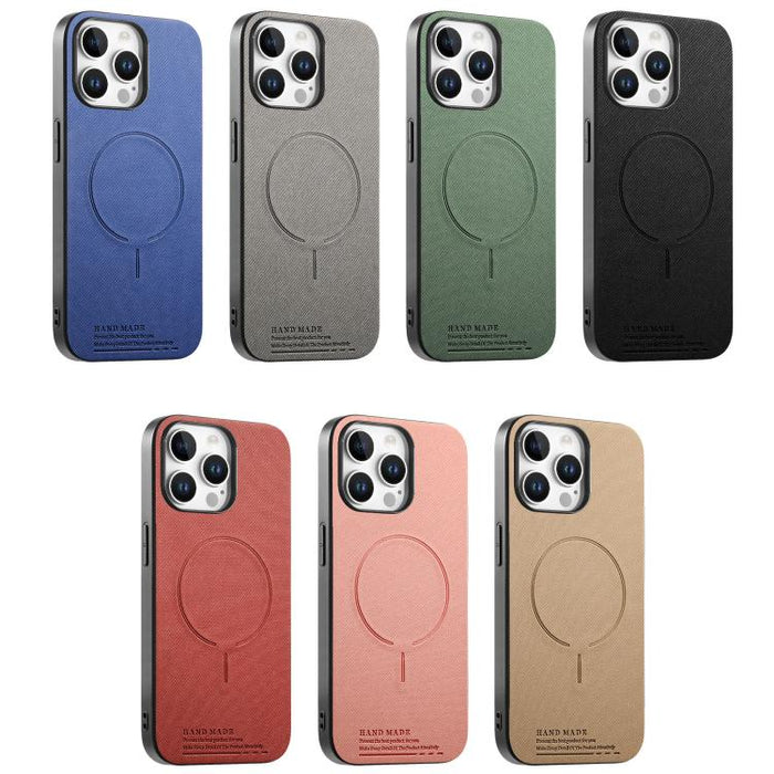 Funda para teléfono con cubierta trasera magnética de PU de tela, For iPhone 13 Pro Max, For iPhone 13 Pro, For iPhone 13, For iPhone 12 Pro Max, For iPhone 12 / 12 Pro